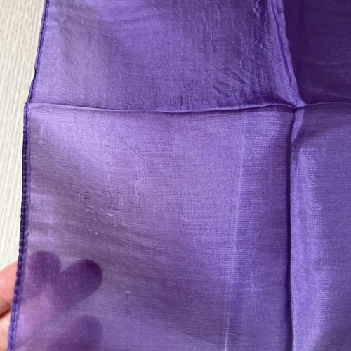 Silk pocket square used, purple