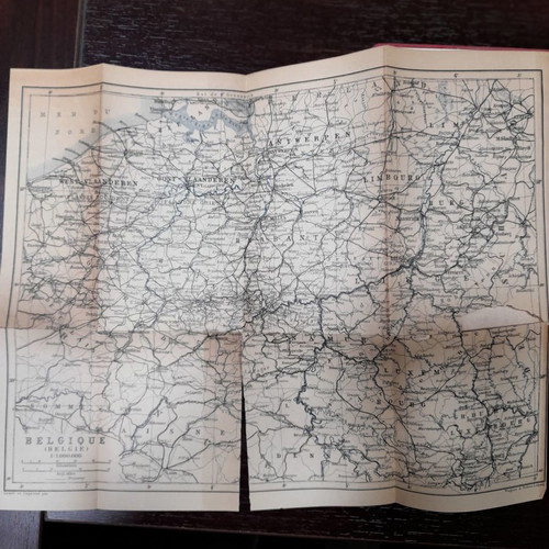 Belgique et Hollande old travel guide book used with maps