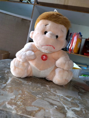 Plush baby doll new with batteries