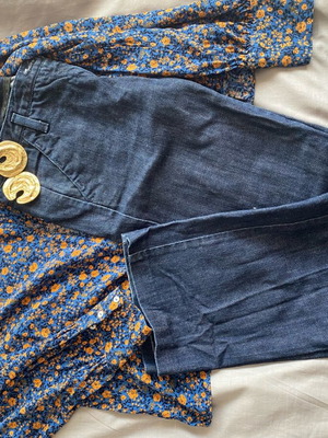 Sisley dark jeans like new, size S 36 8, blue