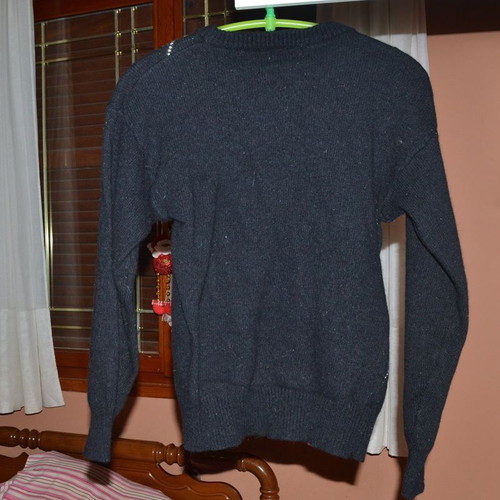 Vintage women's wool sweater with angora diamonds like new