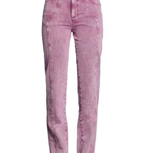 Isabel Marant Etoile straight pink jeans new with tags size FR 34