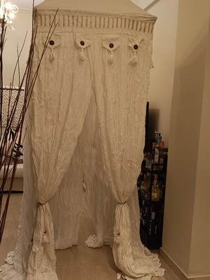 Boho mosquito net for room or garden like new, cotton fabric