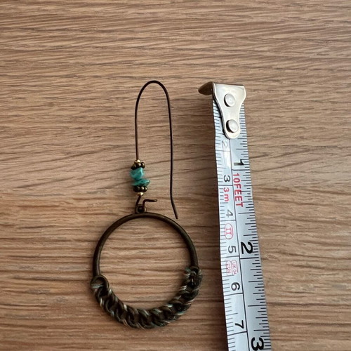 Women’s handmade boho dangle earrings used