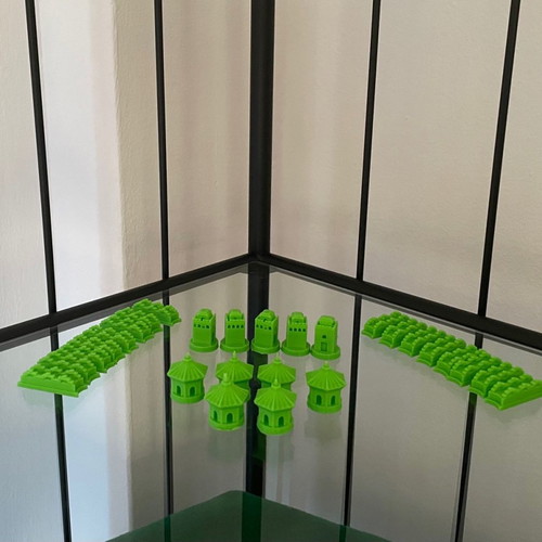 Catan game pieces set with Chinese theme