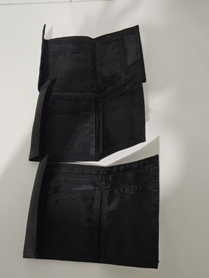 Wallets like new, set of three, black with many pockets