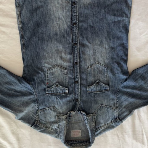 Replay women's denim shirt large like new, blue