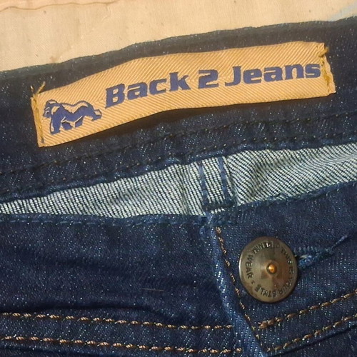 Back 2 Jeans women's slim fit dark blue jeans size L like new