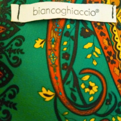Biancoghiaccio paisley-print kaftan dress boho chic, like new, size M