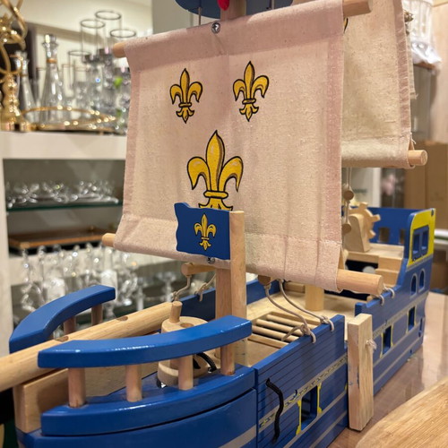 Wooden pirate ship toy