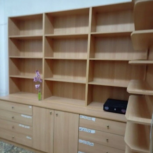 Melamine shelves like new with two drawer units and cabinet