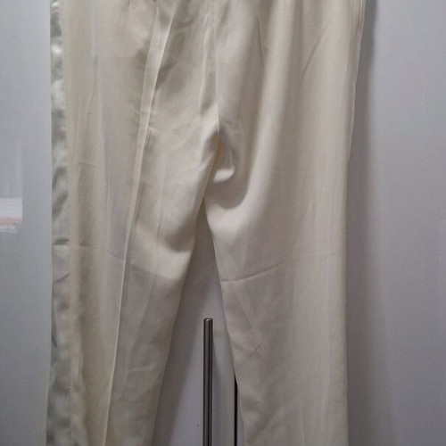 H&M pants white cream new with satin stripe