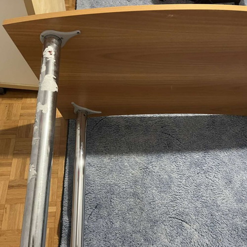 Neoset desk like new, beige melamine, metal legs