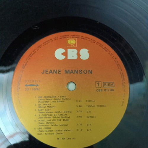 Jeane Manson vinyl record used