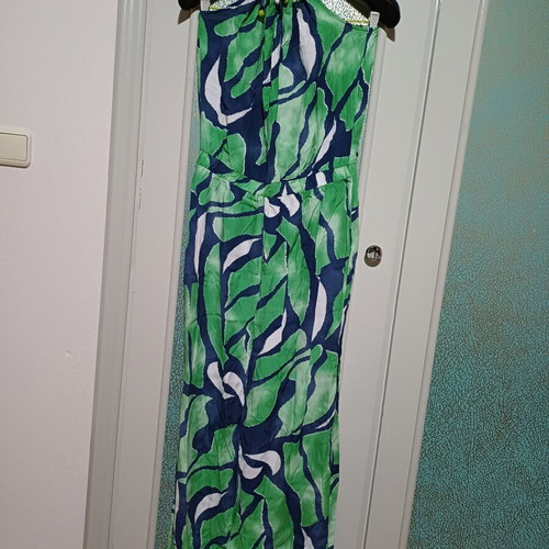 Strapless dress used, size L, multicolor green