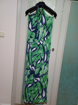 Strapless dress used, size L, multicolor green