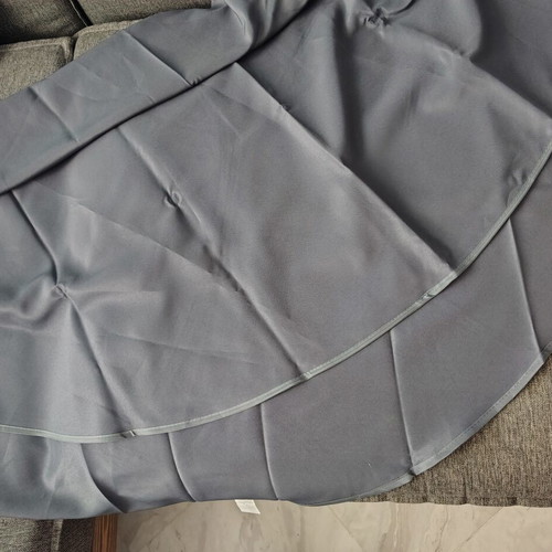 Round grey polyester tablecloth 180 cm