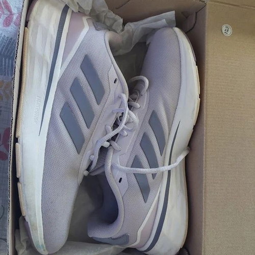 Adidas athletic shoes like new, lilac and gray, size 40.5