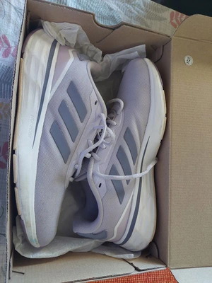 Adidas athletic shoes like new, lilac and gray, size 40.5