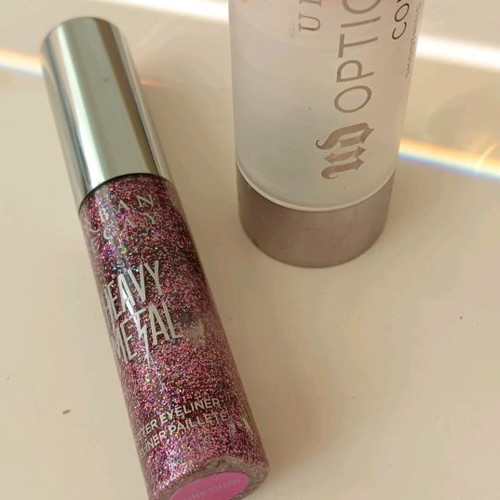 Urban Decay set used with 2 lipsticks, Naked palette, primer and eyeliner