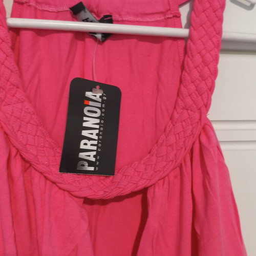 Paranoia blouse, one size, red-orange, crossover front