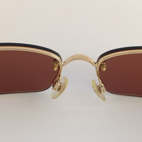 Chanel 2065-B Sunglasses Like New Brown Gold Made in Italy
