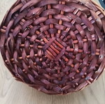 Wicker basket with handle used