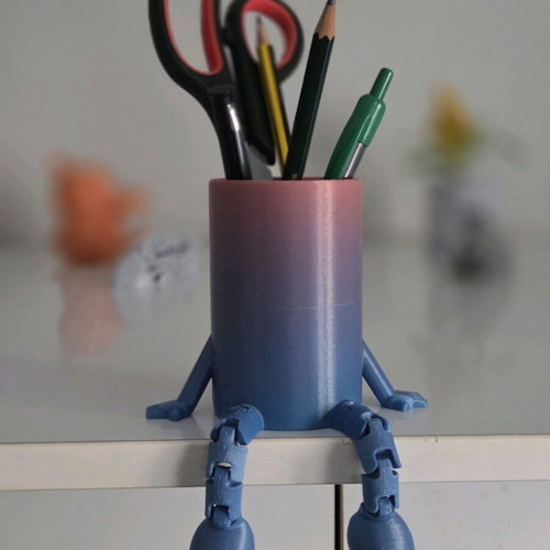 Pen holder with articulated legs new