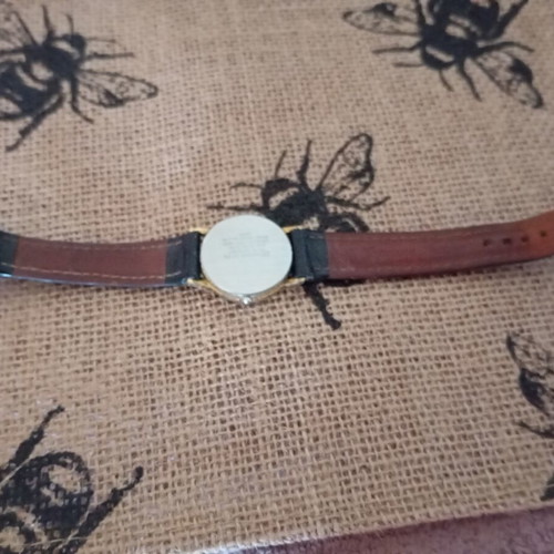 Orient vintage watch used, black and gold, unisex