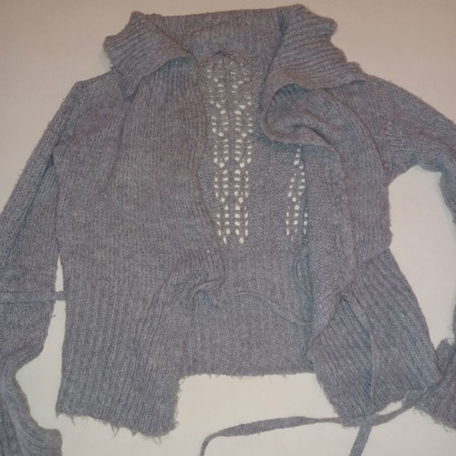 Lynne knitted cardigan used, grey, one size