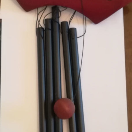 Melodos made of wood and metal with painted ideograms and Chinese zodiac new