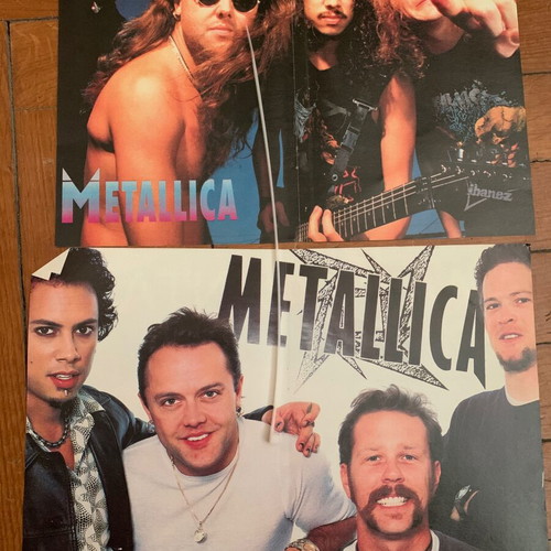 Metallica posters used, pack of 2, 90s authentic originals