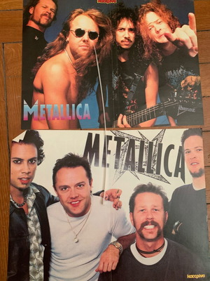 Metallica posters used, pack of 2, 90s authentic originals
