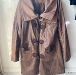 Le Vertige coat tan used with leather look size L