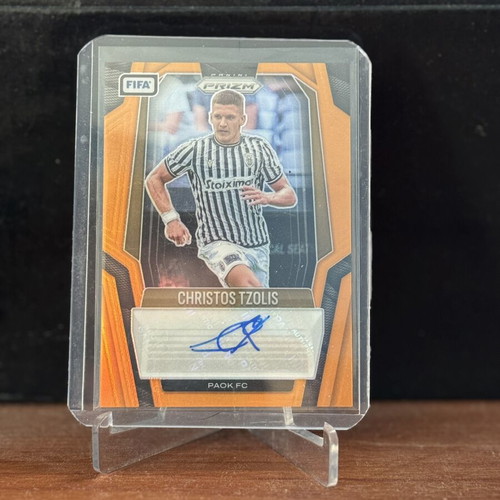 2025 Panini Prizm FIFA Christos Tzolis Auto/49 card PAOK