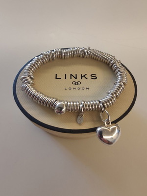 Links of London Sterling Silver Sweetie Bracelet with Heart Charm