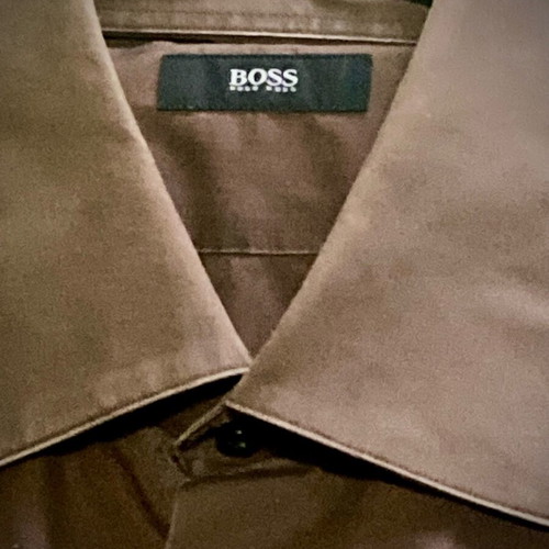 Boss shirt used, brown-mocha, size Large