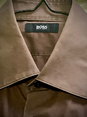 Boss shirt used, brown-mocha, size Large