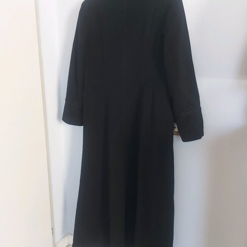 Black long coat wool&casmere like new, size S