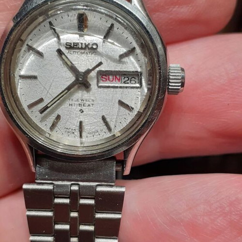 Seiko women's automatic hi beat watch used, needs service