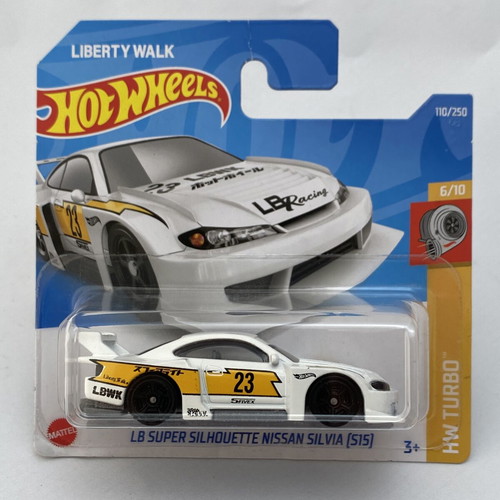 LB Super Silhouette Nissan Silvia S15 Hot Wheels car, white