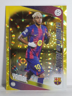 Lamine Yamal Gold Parallel UEFA Club Competitions card
