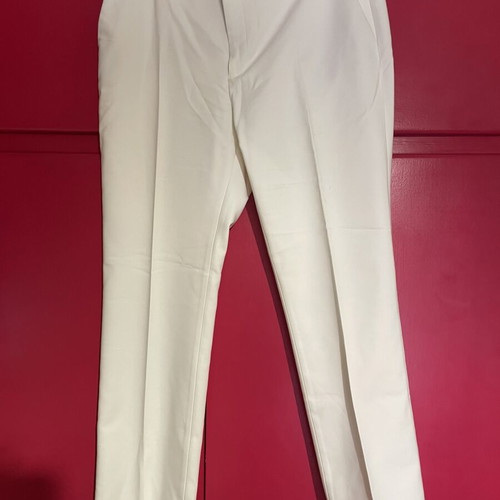 Zara white pants with black belt like new, size L 40 12