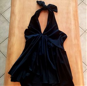 Medium Teen Μαύρο Ολόσωμο σορτς φόρεμα εξώπλατο