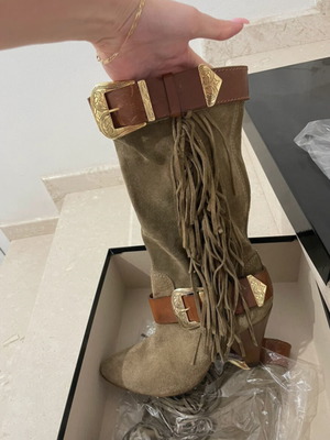 Pinko boots new, beige and brown, size 39