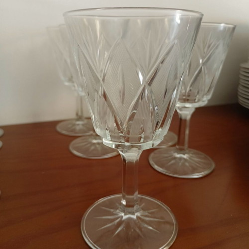 Cristal d'Arques Flamenco crystal wine glasses set of 6