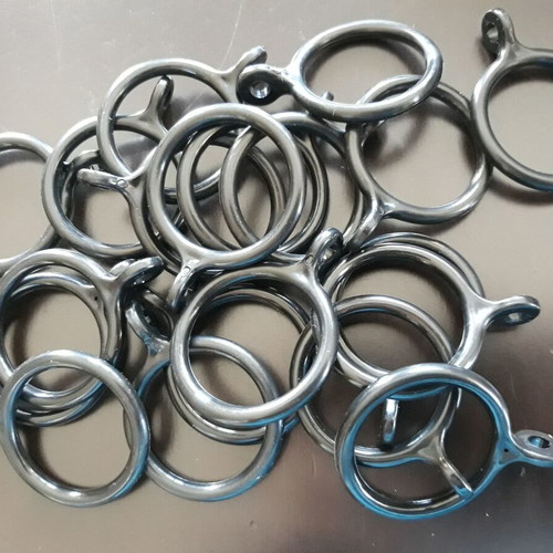 Plastic Curtain Rings New, Pack of 20 Black
