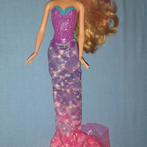 Barbie Mermaid Doll μεταχειρισμένη με μωβ μπούστο και ροζ-μωβ ουρά