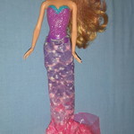 Barbie Mermaid Doll μεταχειρισμένη με μωβ μπούστο και ροζ-μωβ ουρά