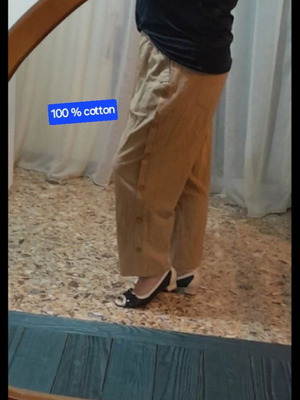 SHEIN Pants 100% Cotton New, Beige, Size XL